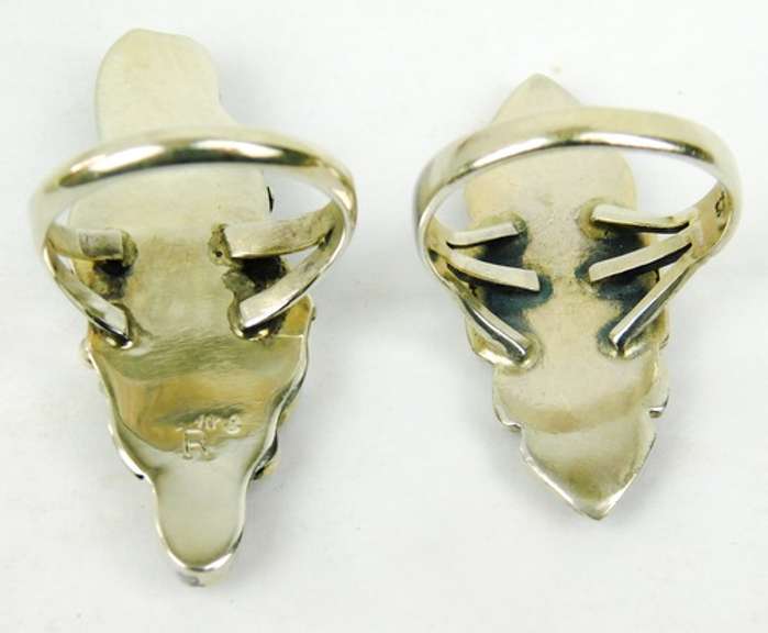 2 Navajo Sterling Mother of Pearl Rings, Size 6.5
