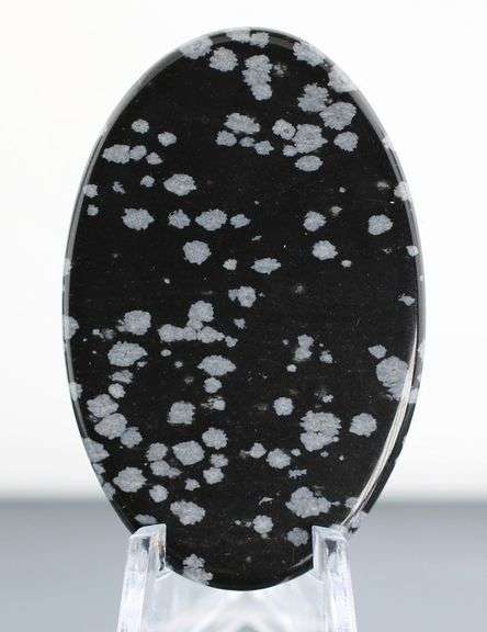 Beautiful 68.39ct untreated Snowflake Obsidian