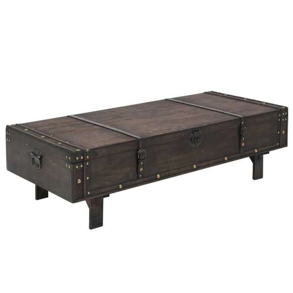 Coffee Table Solid Wood Vintage Style 47.2x21.7x13.8in