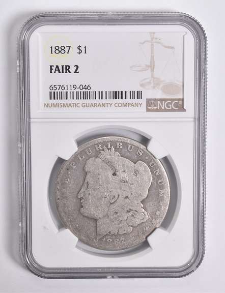 FAIR 2 1887 Morgan Silver Dollar NGC Lowball Low Ball