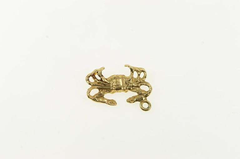 14K Yellow Gold Crab Astrology Cancer Sign Zodiac Sign Charm/Pendant