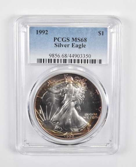 MS68 1992 American Silver Eagle - PCGS Beautiful Tone!
