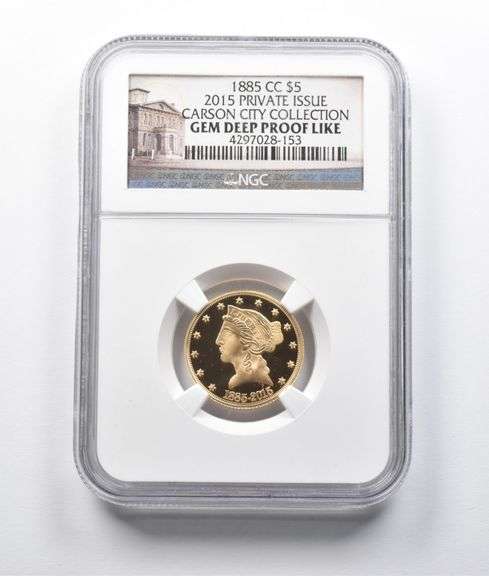 GEM D PFLIKE 1885-2015-CC $5 Commem Gold Coin Carson City Collect. NGC