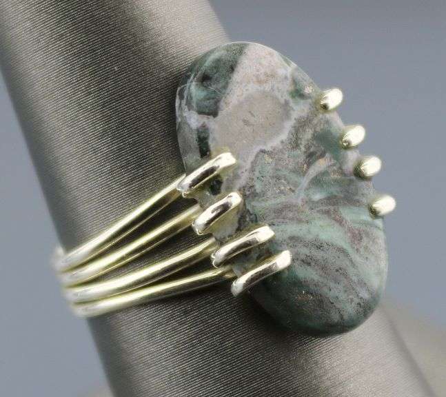 Natural 23.96ct Larsonite Jasper size 8 ring