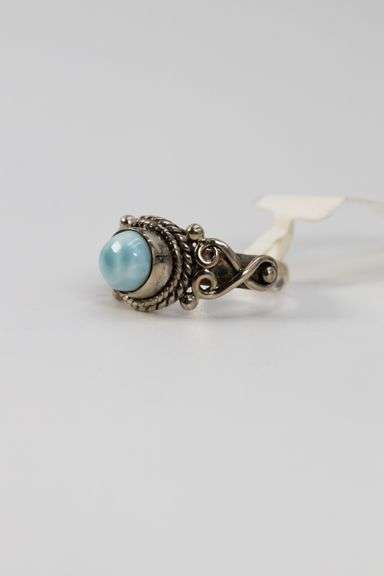 Sterling Silver Larimar Gemstone Ring