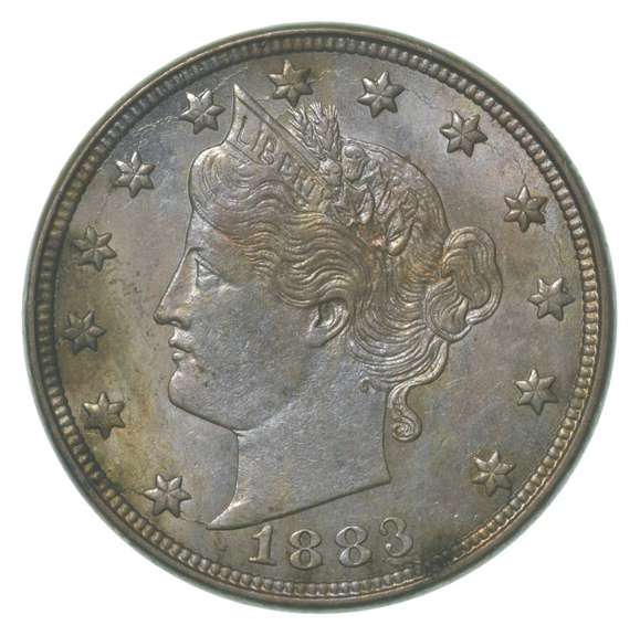 1883 Liberty V Nickel No Cents