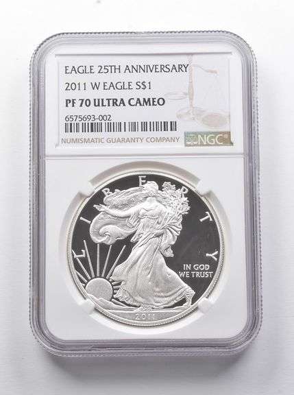 PF70 UCAM 2011-W American Silver Eagle 25th Anniversary NGC