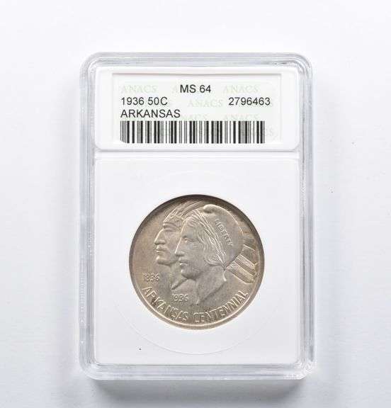 MS64 1936 Arkansas Commemorative Half Dollar ANACS