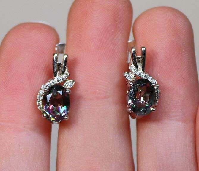 Simply beautiful multicolor Mystic Quartz earrings