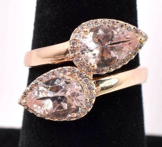 Elegant Morganite Ring In Rose Gold