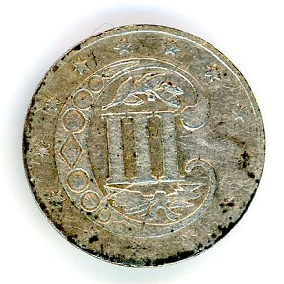 1857 Three Cent Silver Piece