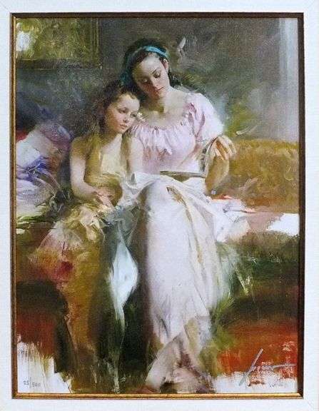 Hand signed Pino on canvas, limited edition with gallery framed