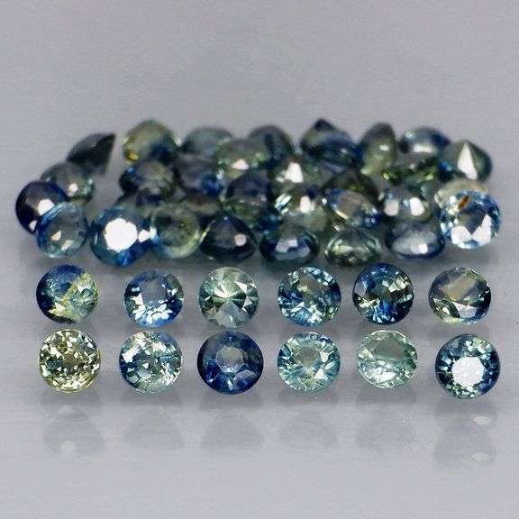 Heated only! 4.44ct diamond cut Australian Sapphire set