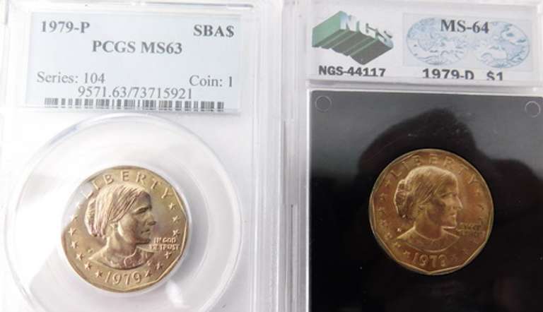 Lot of 5 U.S. Coins, All Graded