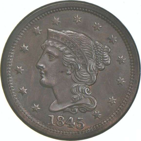 1845 Braided Hair Large Cent