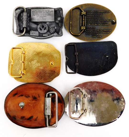 Nice Lot of 6 Vintage Belt Buckles