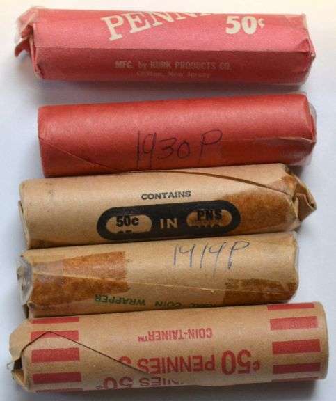 1919 1929-31 & 1956 Circulated Lincoln Rolls