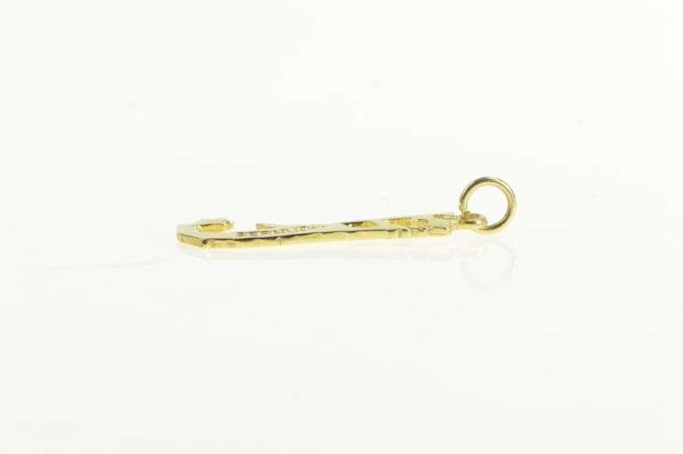 14K Yellow Gold Bermuda Island Tropical Beach Souvenir Charm/Pendant