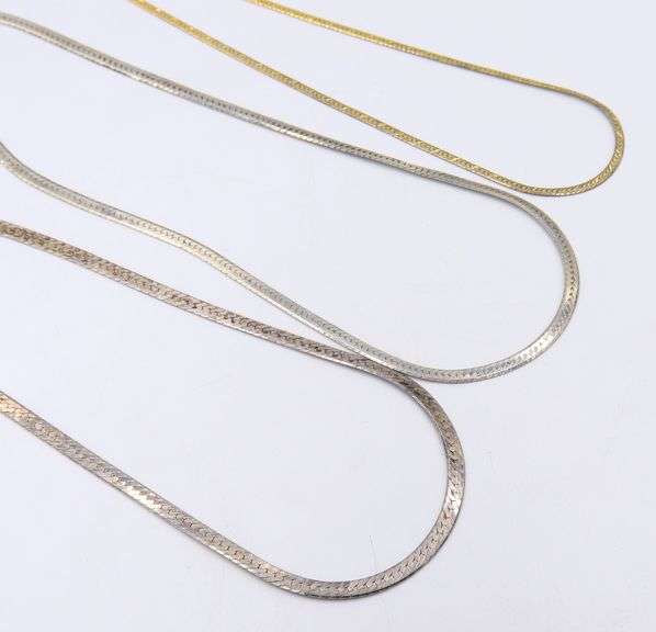 Group Lot of 3 Italian Chain Necklaces