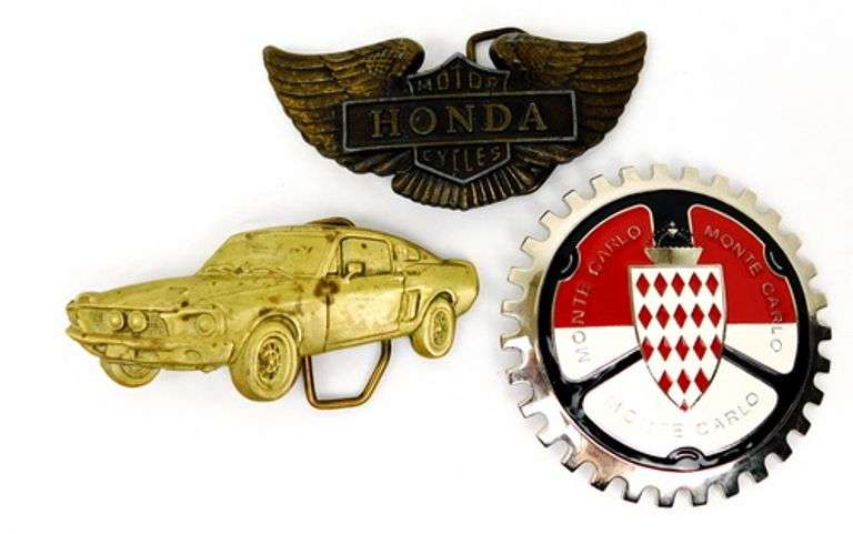 3 Vintage Belt Buckles
