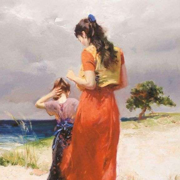 Beach Walk by Pino (1939-2010)