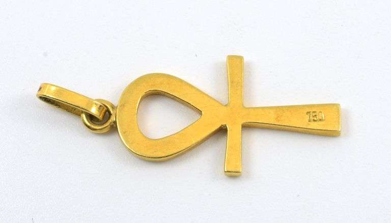 Nice 18k yellow gold Ankh Pendant
