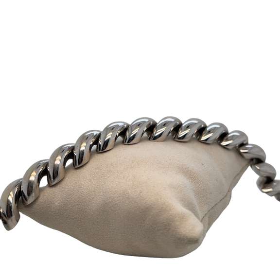 14K WHITE GOLD TWISTED HANDMADE BRACELET