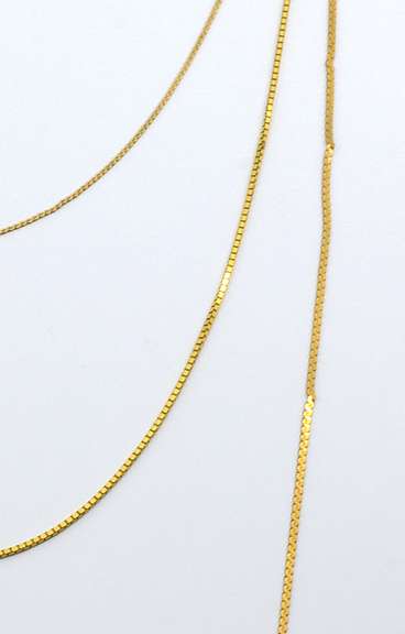 Group of 3 Lengths of 14k Pendant Necklaces