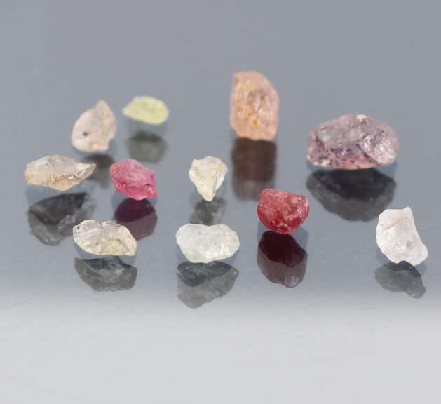 Collectors 11pc. 10.84ct unheated uncut Sapphire set