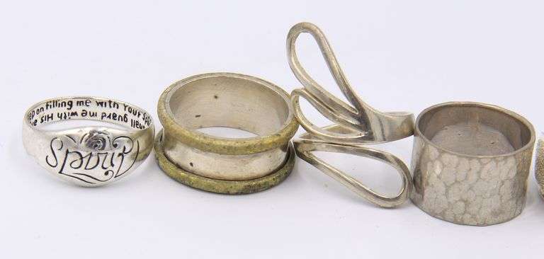 Lot of 6 Vintage 925 Sterling Silver Rings