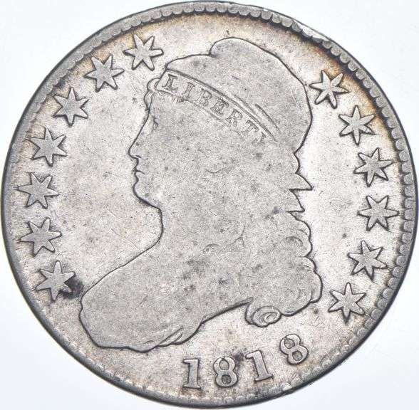 1818 Capped Bust Half Dollar - INV Edge - Part DBL Edge