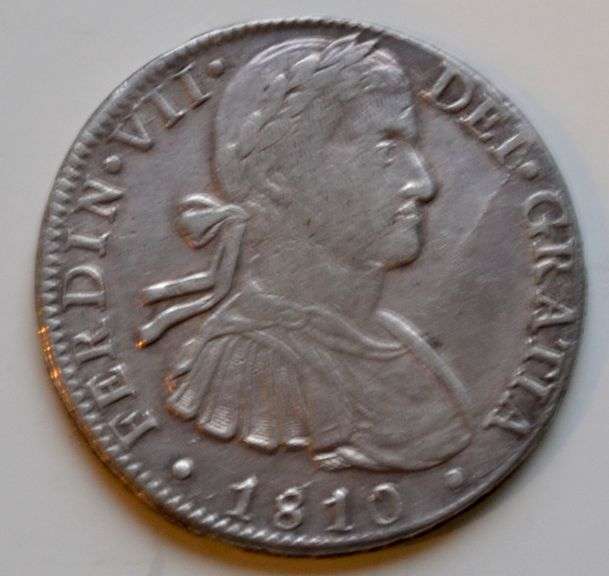 Sharper 1810  IH  Mexico Silver 8 Reales. Mexico City Mint