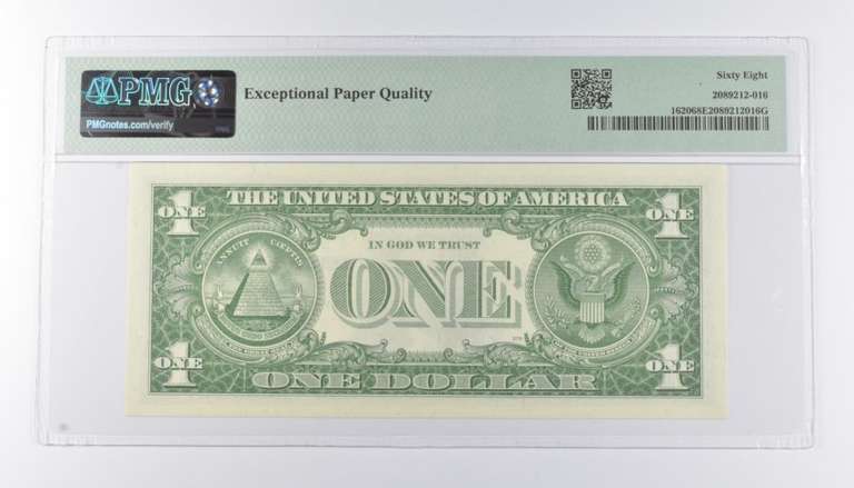 PMG 68 EPQ $1 1957-A US Silver Certificate FR#1620 (FA Block)