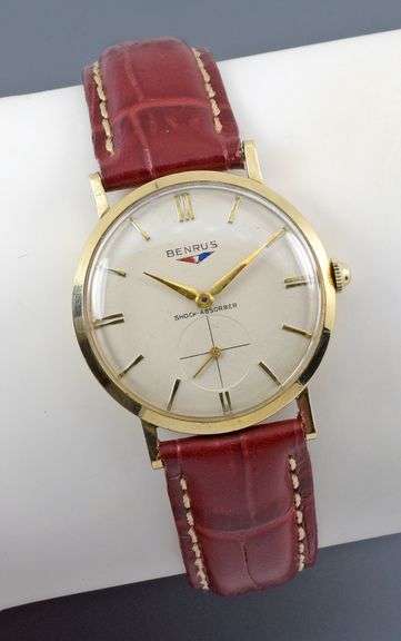 Outstanding 14K YG Benrus Men's Mechanical Watch