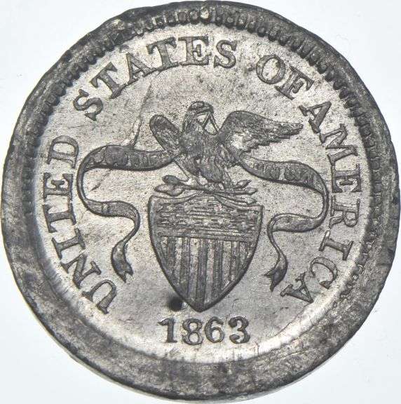 1863 Patriotic Indian Head Civil War Token - F-92/198e - R9