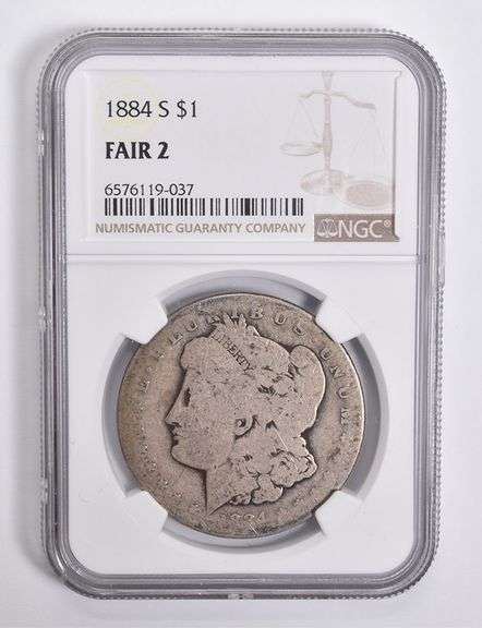 FAIR 2 1884-S Morgan Silver Dollar NGC Lowball Low Ball