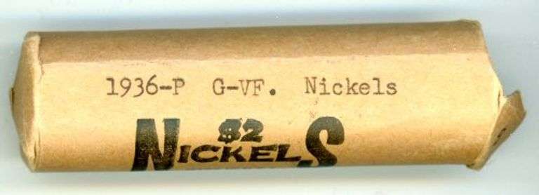 Wrapped Roll of Buffalo Nickels