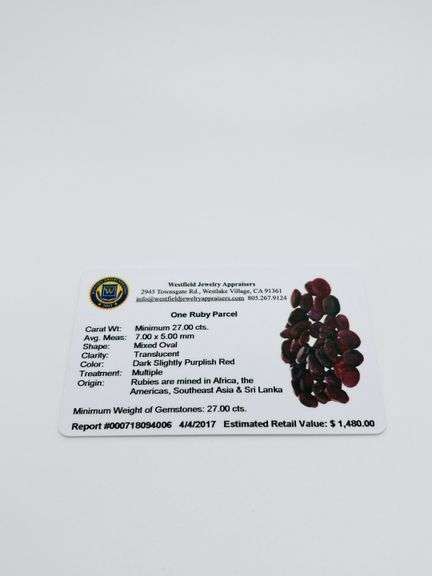 Marvelous Collection of 27.00CTW Parcel of Rubies