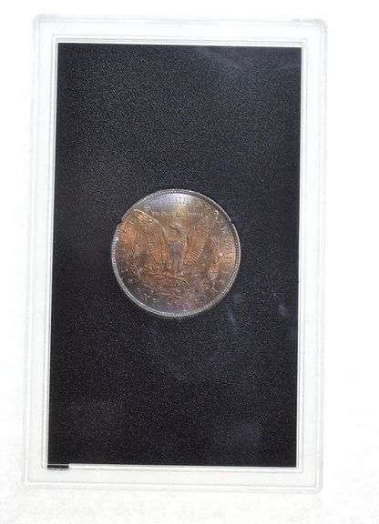 1882-CC Morgan Silver Dollar GSA Rainbow Toned