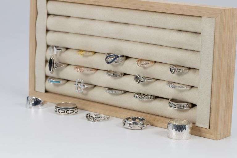 .925 Sterling Silver Curated Ring Set Lot of 20 Rings