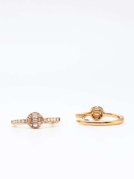 Ornate 18kt Rose Gold Diamond Hoop Earrings