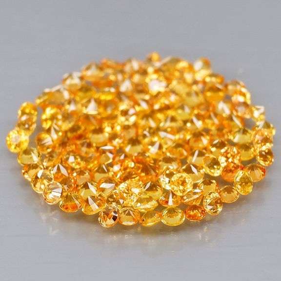 Glittering 3.75ct diamond cut Songean Sapphire set