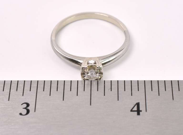 Solitaire Diamond Ring In Yellow Gold