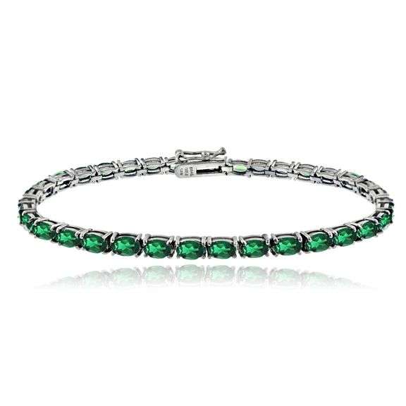 Created Emerald Tennis Bracelet