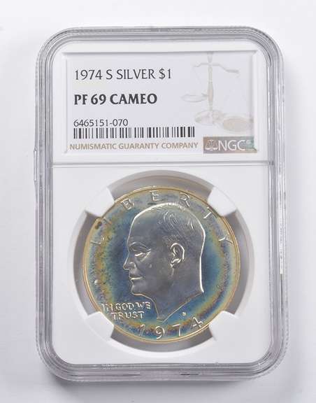 PF69 CAM 1974-S Eisenhower Silver Dollar NGC