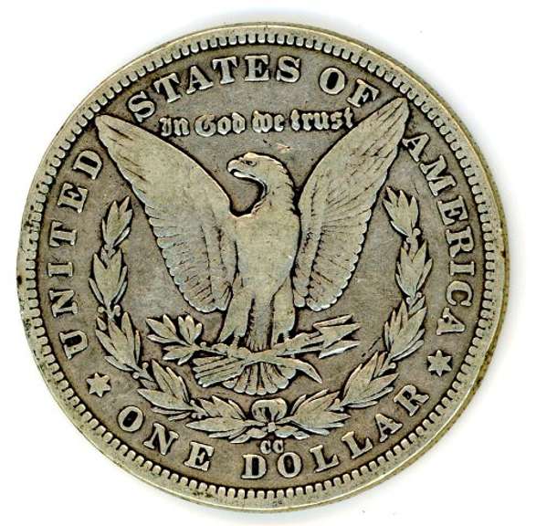 Rarer 1890-CC Morgan Silver Dollar