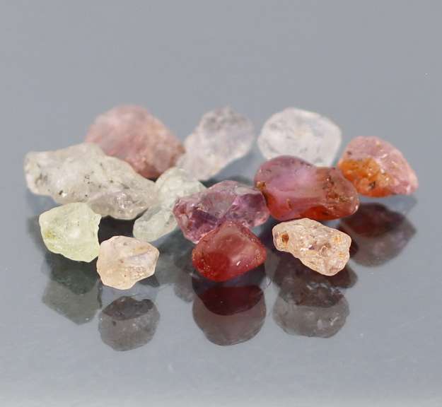 Exciting 12pc. 10.55ct unheated uncut Sapphire set