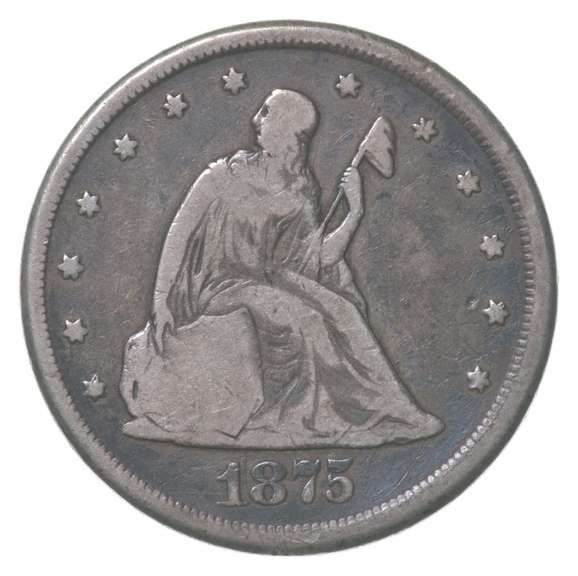 1875-CC Seated Liberty Twenty Cent Piece