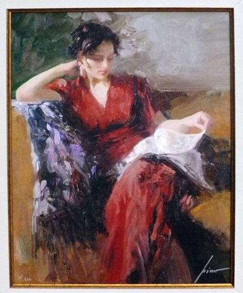 Hand signed Pino on canvas, limited edition with gallery framed