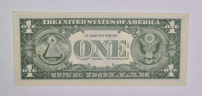 1957 $1 US Silver Certificate Blue Seal Fancy Serial Number - LOW